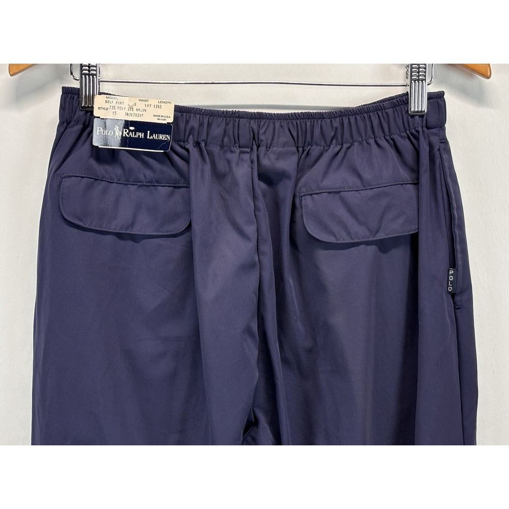 NEW! Polo Ralph Lauren Track Pants Sz Small Men's Navy Ankle Zip Deadstock READ - Picture 4 of 10